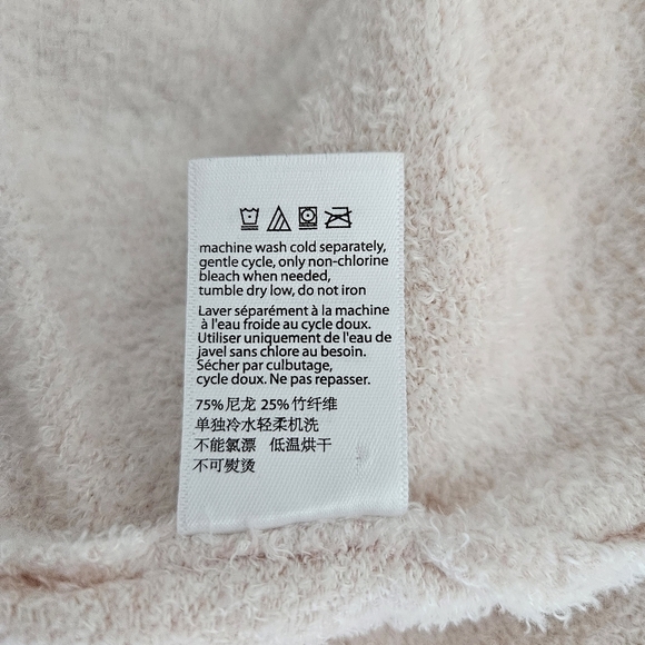 Barefoot Dreams Cozychic Lite Knit Sweater Cardigan Pink Long Sleeve Open Large - Picture 6 of 6